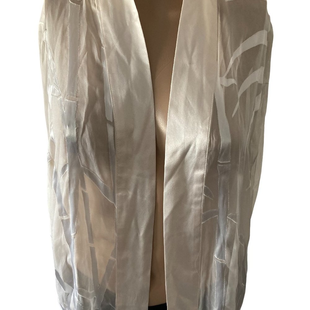 Aliki Yamani Creations cream bamboo XS open cardigan